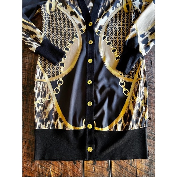 Black label by Chicos women’s duster size 00 gold and cream color - Picture 9 of 12